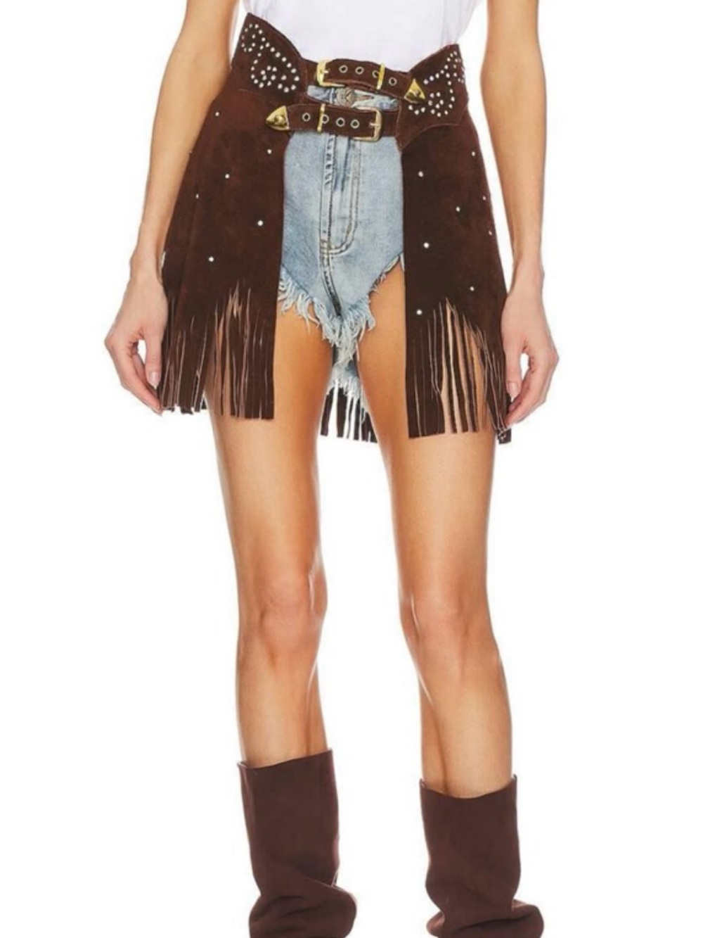 Understated Sweet Creature Leather Belt Skirt